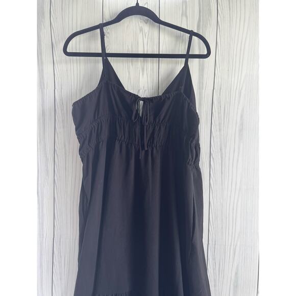 A New Day Tiered Black Maxi Dress Spaghetti Strap Tie Back Size XXL - Picture 4 of 8